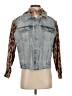 Kensie Animal Print Blue Denim Jacket Size S - photo 1