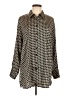 Carolina Belle Houndstooth Brown Long Sleeve Blouse Size M - photo 1