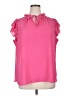 Tamara H. 100% Polyester Pink Short Sleeve Blouse Size 1X - photo 1