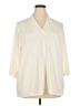 Cj Banks Ivory 3/4 Sleeve Blouse Size 2X - photo 1