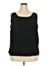 Adrianna Papell 100% Polyester Solid Black Sleeveless Blouse Size 2X - photo 1