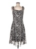 Karin Stevens 100% Polyester Animal Print Silver Cocktail Dress Size 8 - photo 1