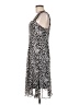 Karin Stevens 100% Polyester Animal Print Silver Cocktail Dress Size 8 - photo 5