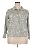 Croft & Barrow Paisley Gray Long Sleeve Blouse Size XXL - photo 1