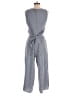 Sam and Jess 100% Polyester Chevron-herringbone Blue Jumpsuit Size S - photo 2