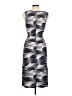 Veronica M. Graphic Gray Blue Casual Dress Size M - photo 2