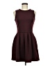 Brigitte Bailey Solid Burgundy Casual Dress Size M - photo 1