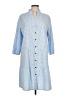 Unbranded 100% Polyester Checkered-gingham Blue Casual Dress Size L - photo 1