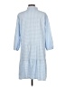 Unbranded 100% Polyester Checkered-gingham Blue Casual Dress Size L - photo 2