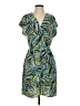 Halogen 100% Polyester Tropical Green Casual Dress Size S - photo 1