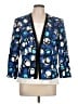 Kasper Print Blue Blazer Size 12 - photo 1