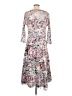 Komarov 100% Polyester Floral Ivory Casual Dress Size Med (2) - photo 2