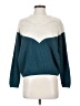 Opposite 100% Acrylic Color Block Teal Turtleneck Sweater Size XS - photo 1