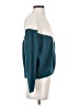 Opposite 100% Acrylic Color Block Teal Turtleneck Sweater Size XS - photo 4