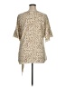 Grace & Emma Animal Print Tan Short Sleeve Blouse Size XL - photo 2