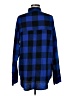 Old Navy 100% Cotton Checkered-gingham Blue Long Sleeve Button-Down Shirt Size M - photo 2