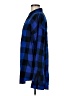 Old Navy 100% Cotton Checkered-gingham Blue Long Sleeve Button-Down Shirt Size M - photo 5