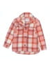 Old Navy 100% Polyester Plaid Orange Pink Coat Size 8 - photo 1