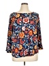 Ruby Rd. Blue 3/4 Sleeve Blouse Size 1X - photo 1