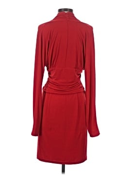knee length dresses for ladies Long Sleeve Burnt Orange Midi Dress  Lisposa