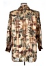DressBarn 100% Polyester Print Tan Long Sleeve Blouse Size 14 - 16 - photo 2
