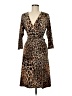 b-slim Animal Print Brown Cocktail Dress Size M - photo 1