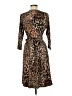 b-slim Animal Print Brown Cocktail Dress Size M - photo 2