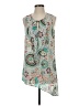 DR2 100% Polyester Paisley Green Ivory Sleeveless Blouse Size S - photo 1