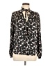 Gap 100% Polyester Black Long Sleeve Blouse Size M - photo 1