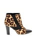 Donald J Pliner Animal Print Brown Black Ankle Boots Size 10 - photo 1