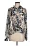 CAbi 100% Polyester Floral Silver Long Sleeve Blouse Size M - photo 1