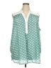 Myrtlewood 100% Polyester Polka Dots Teal Sleeveless Blouse Size 3X - photo 1