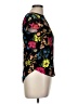 H&M Floral Black Short Sleeve Blouse Size 6 - photo 4