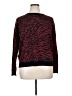 Bar III Animal Print Burgundy Pullover Sweater Size 1X - photo 1