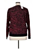 Bar III Animal Print Burgundy Pullover Sweater Size 1X - photo 2