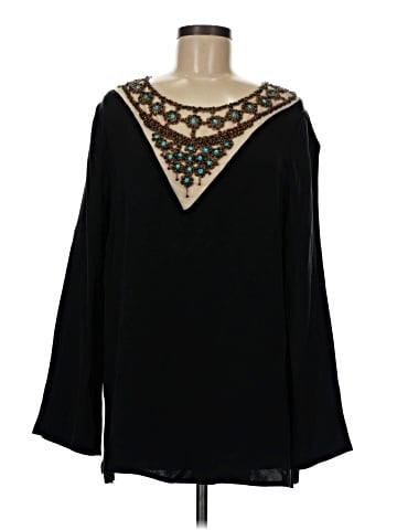 Bloomingdale's Long Sleeve Silk Top (view 1)