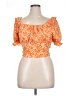 Ava Rose Orange Short Sleeve Blouse Size XL - photo 1