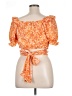 Ava Rose Orange Short Sleeve Blouse Size XL - photo 2