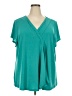 Lane Bryant Teal Short Sleeve Blouse Size 26 - 28 Plus - photo 1