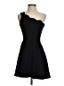 Aqua Solid Black Cocktail Dress Size S - photo 1