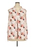 Massini 100% Polyester Floral Ivory Sleeveless Blouse Size 2X - photo 1