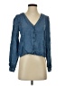 Vila 100% Tencel Blue Long Sleeve Blouse Size EU 34 / US 4 - photo 1