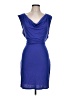 Bobi Solid Blue Cocktail Dress Size L - photo 1