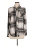J for Justify Plaid Gray Long Sleeve Button-Down Shirt Size M - photo 1