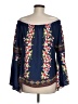 Assorted Brands 100% Polyester Blue 3/4 Sleeve Blouse Size M - photo 2