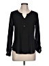 Blu Pepper 100% Polyester Black Long Sleeve Blouse Size L - photo 1