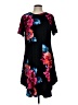 Wrapper Floral Black Casual Dress Size L - photo 1