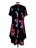 Wrapper Floral Black Casual Dress Size L - photo 2