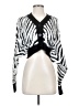 Shein 100% Nylon Animal Print Silver Cardigan Size S - photo 1