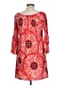 Assorted Brands Print Red Casual Dress Size L (estimated) - photo 2